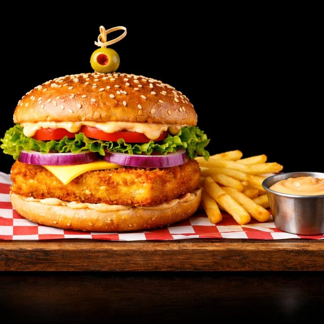 Paneer Fry Burger.
