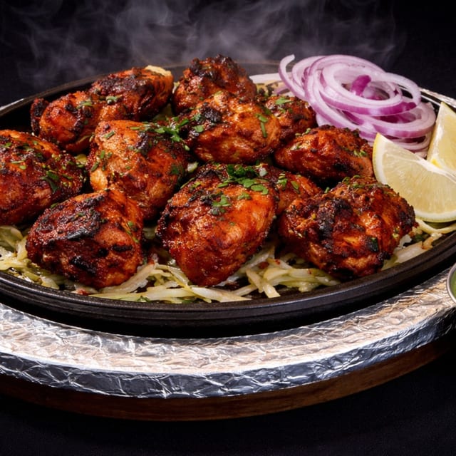 Achari Chicken Sizzlers.